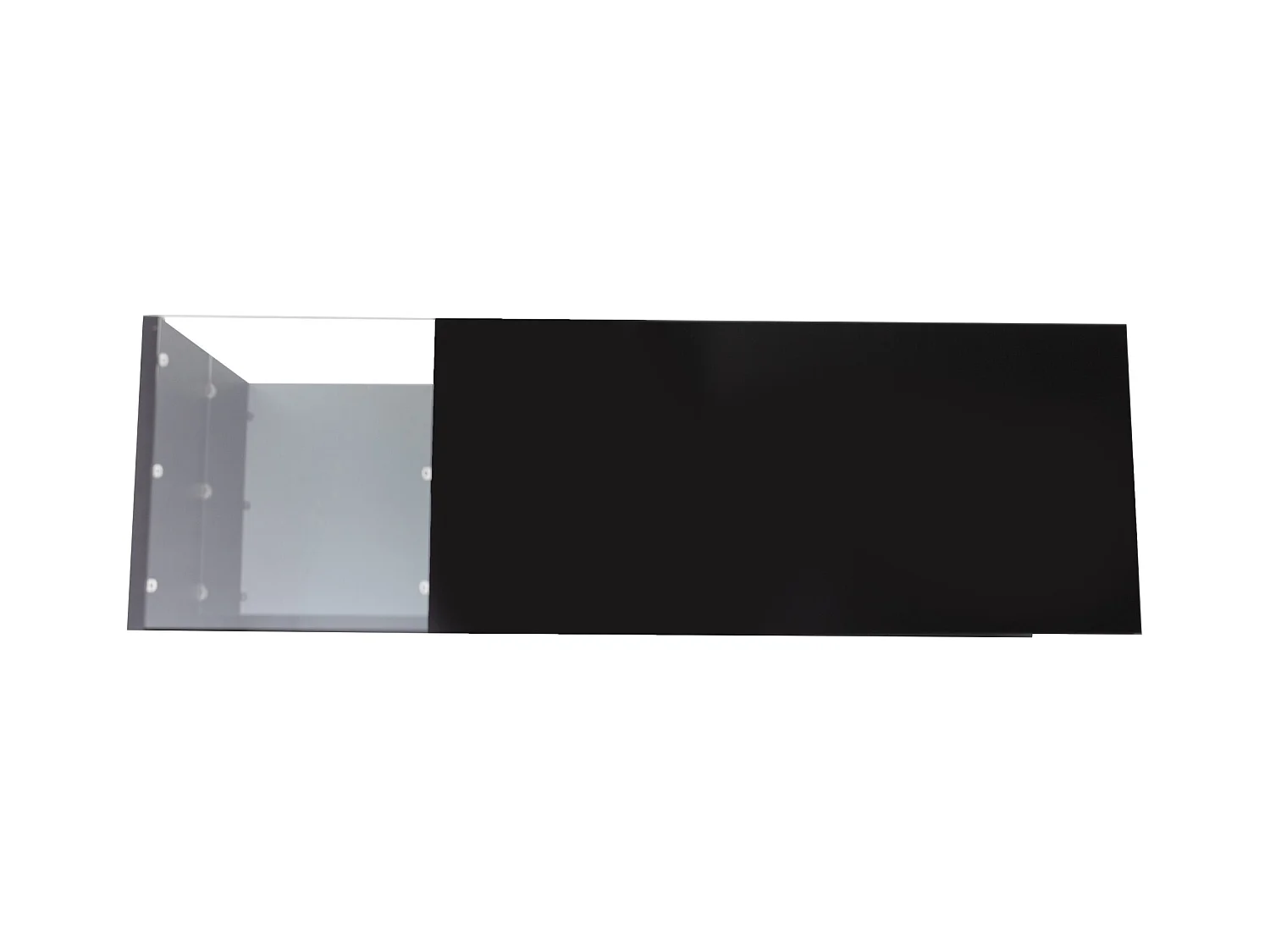 Meuble TV noir - Meuble TV de salon avec éclairage LED orientable - 2 tiroirs et rangement ouvert