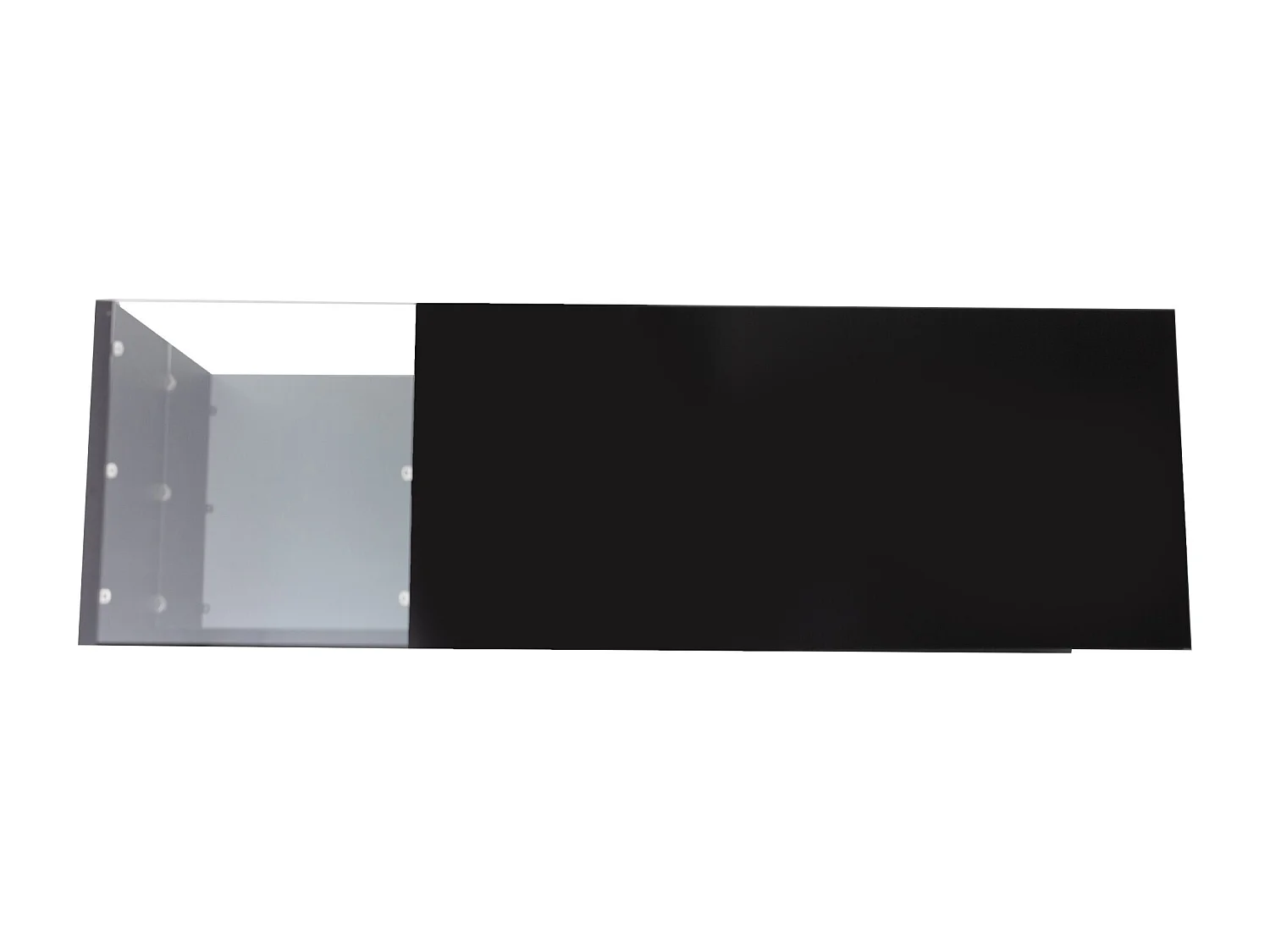 Meuble TV noir - Meuble TV de salon avec éclairage LED orientable - 2 tiroirs et rangement ouvert