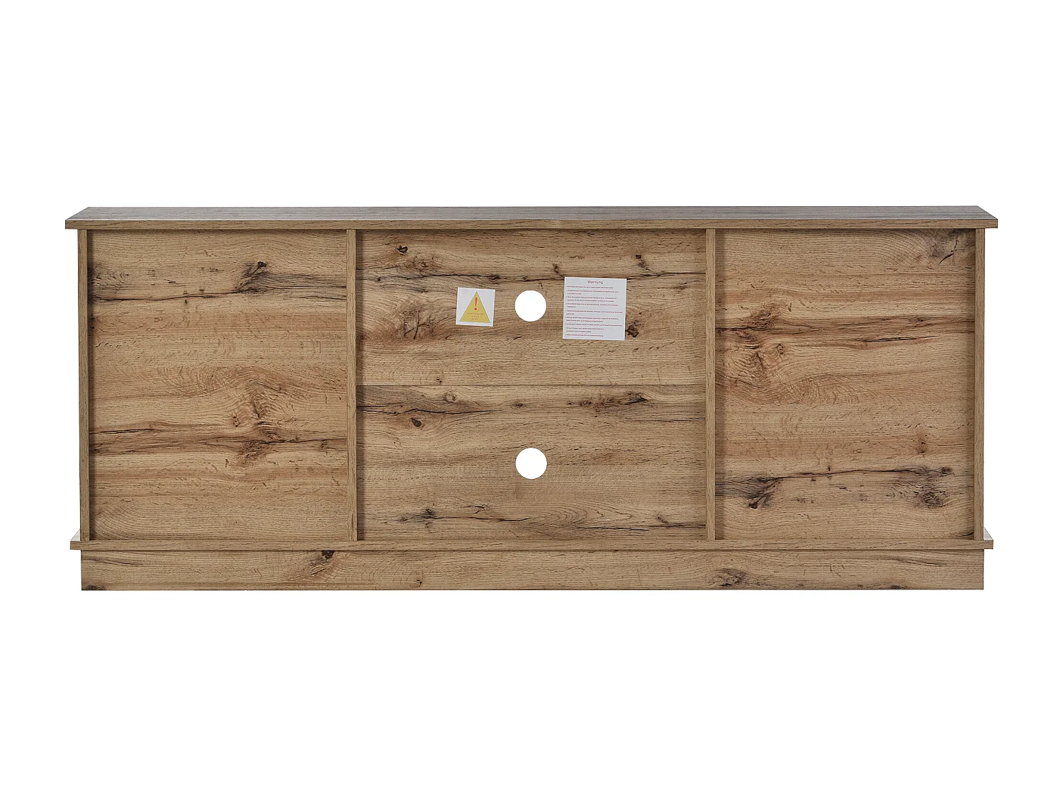 Meuble TV vintage - Meuble TV marron avec 2 portes coulissantes et étagères réglables - pour salon et salle à manger