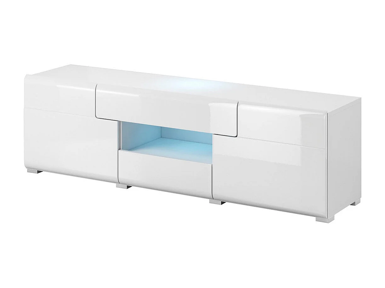 Lowboard Tartu weiß Hochglanz 159 / 39 / 48cm