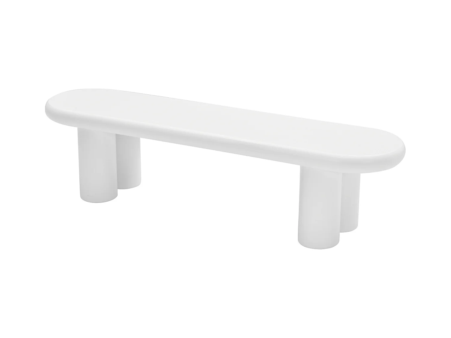 Meuble TV de salon 160x40x40cm - Meuble TV blanc avec 4 pieds de support - convient pour TV 65 pouces