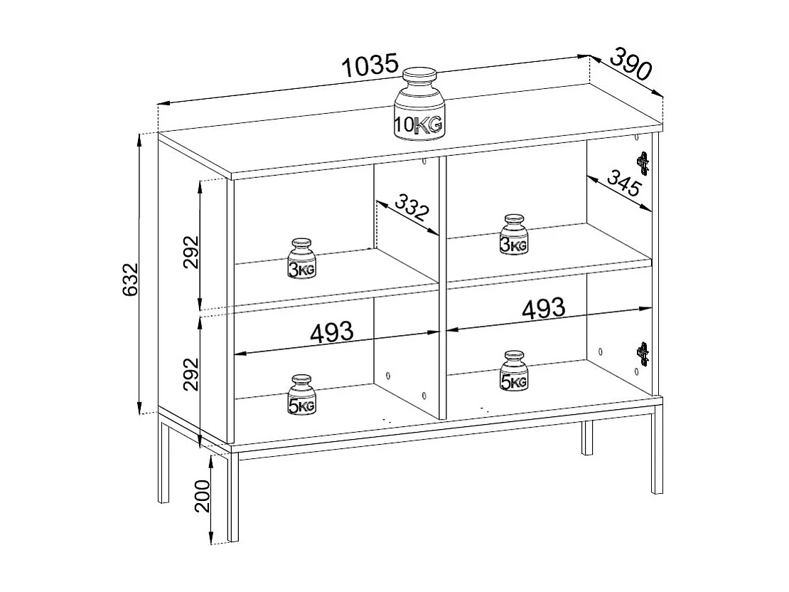 WOHNZIMMER-SET Sento schwarz / Wotan Eiche 3-teilig
