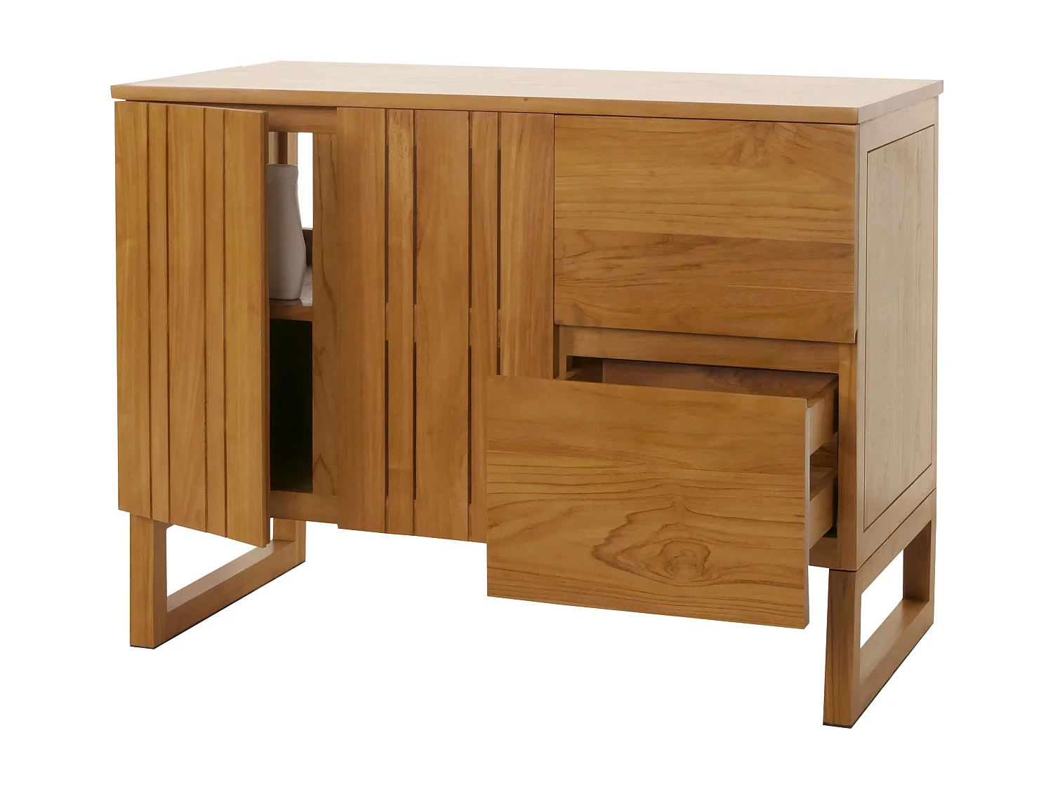 Teak-Waschbeckenunterschrank MCW-M72