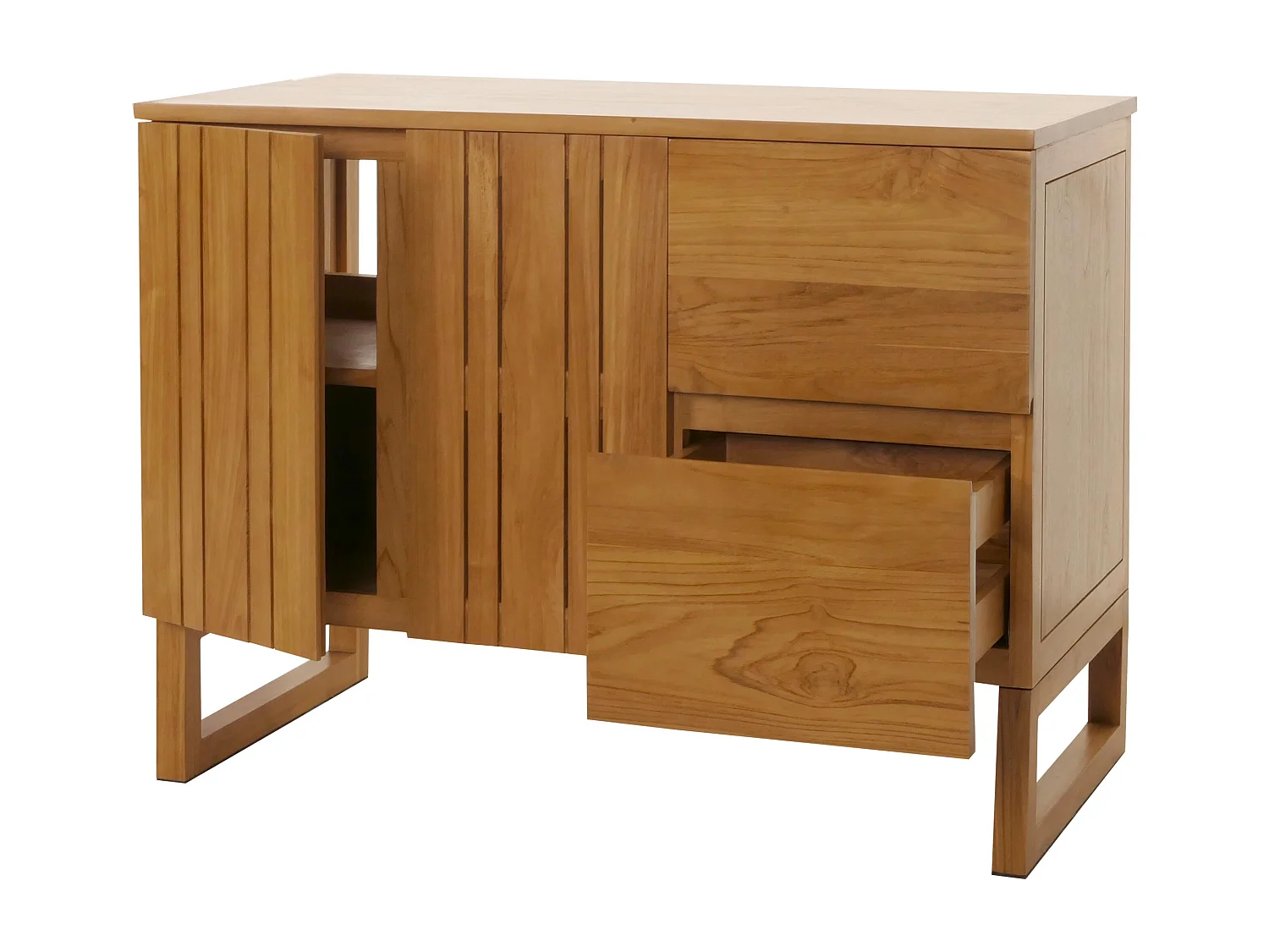 Teak-Waschbeckenunterschrank MCW-M72