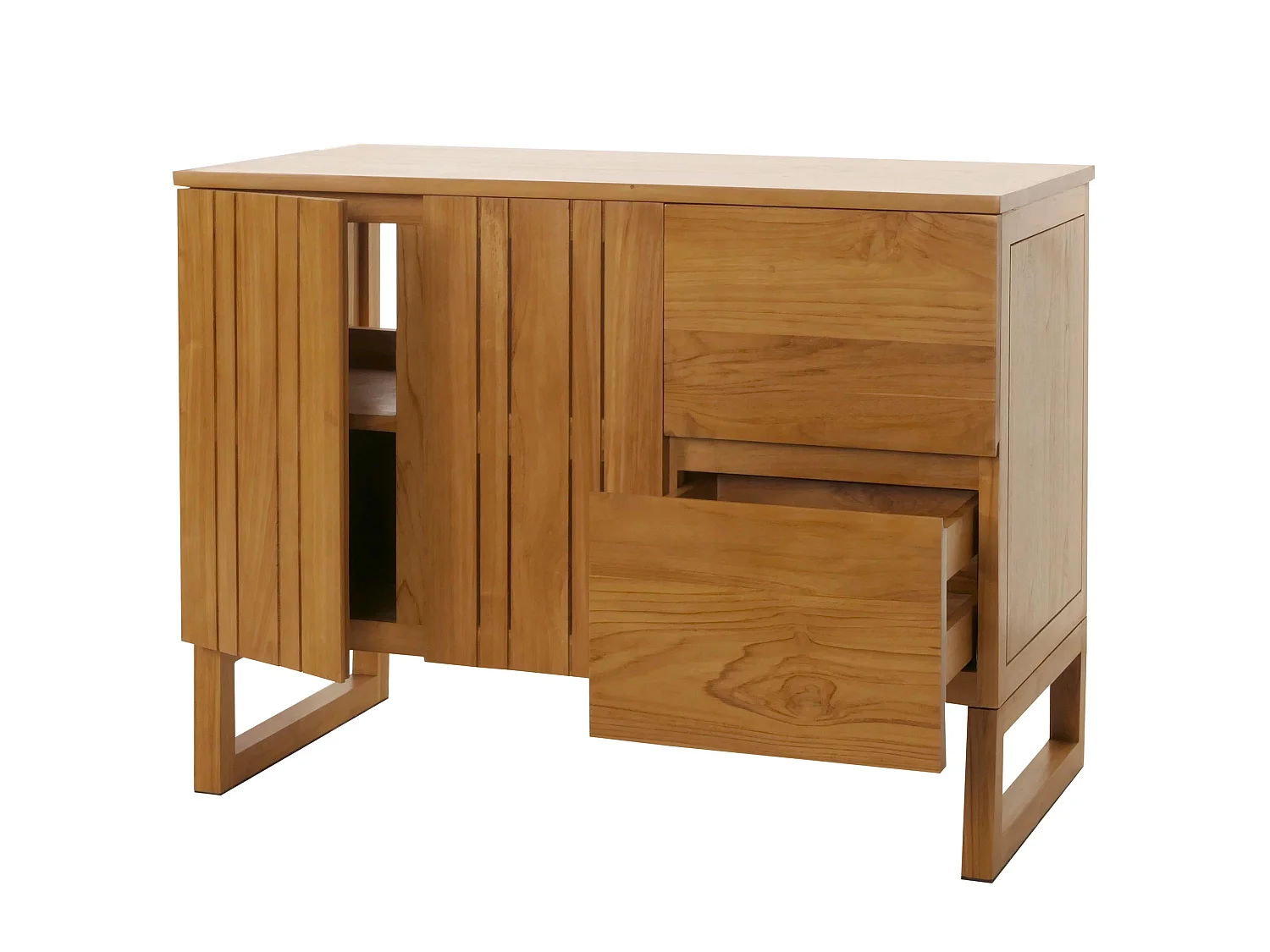 Teak-Waschbeckenunterschrank MCW-M72