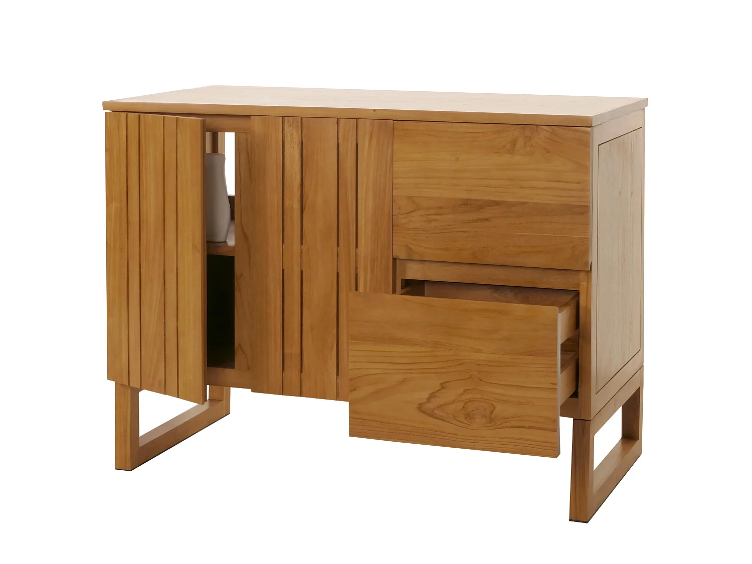 Teak-Waschbeckenunterschrank MCW-M72