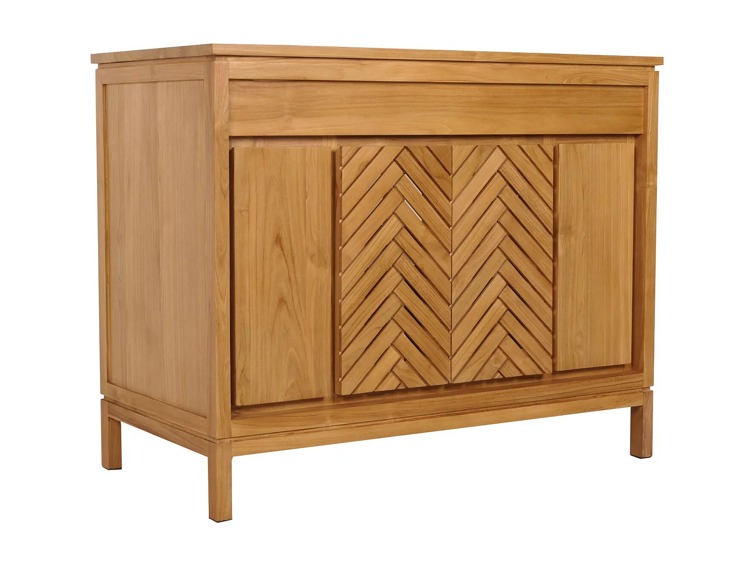 Teak-Waschbeckenunterschrank MCW-M74