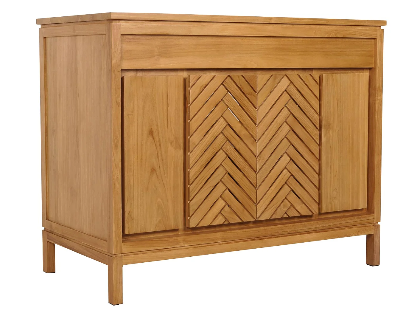 Teak-Waschbeckenunterschrank MCW-M74