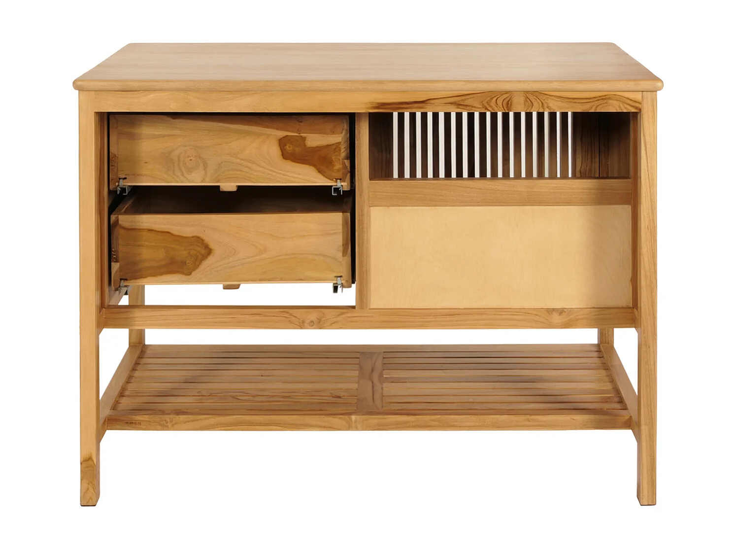 Teak-Waschbeckenunterschrank MCW-M70