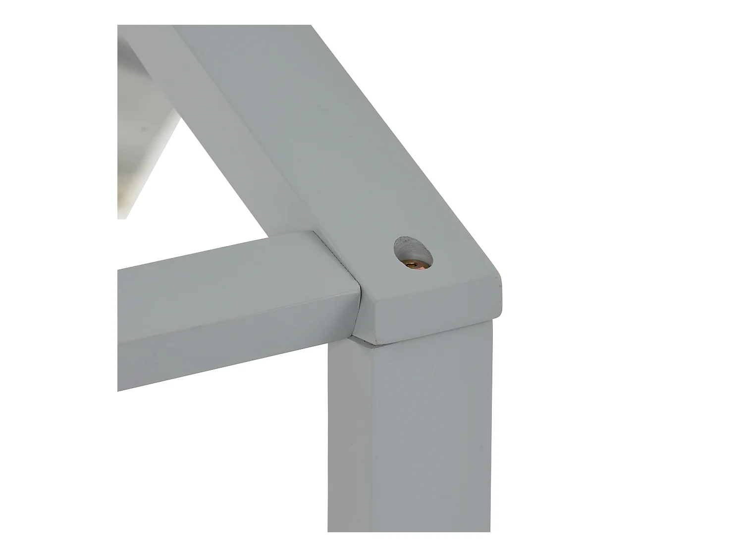 Cama infantil 90x200 cm - con barandillas y somier de madera - gris - sin colchón