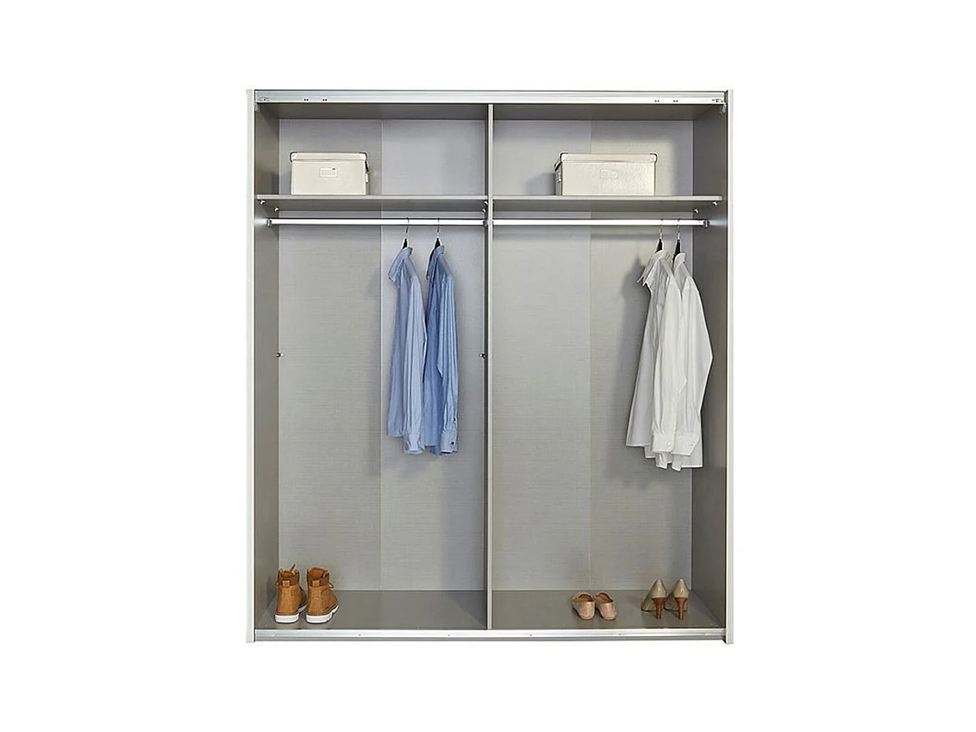 SCHWEBETÜRENSCHRANK Ernie Basic weiß 225 / 65 / 210cm