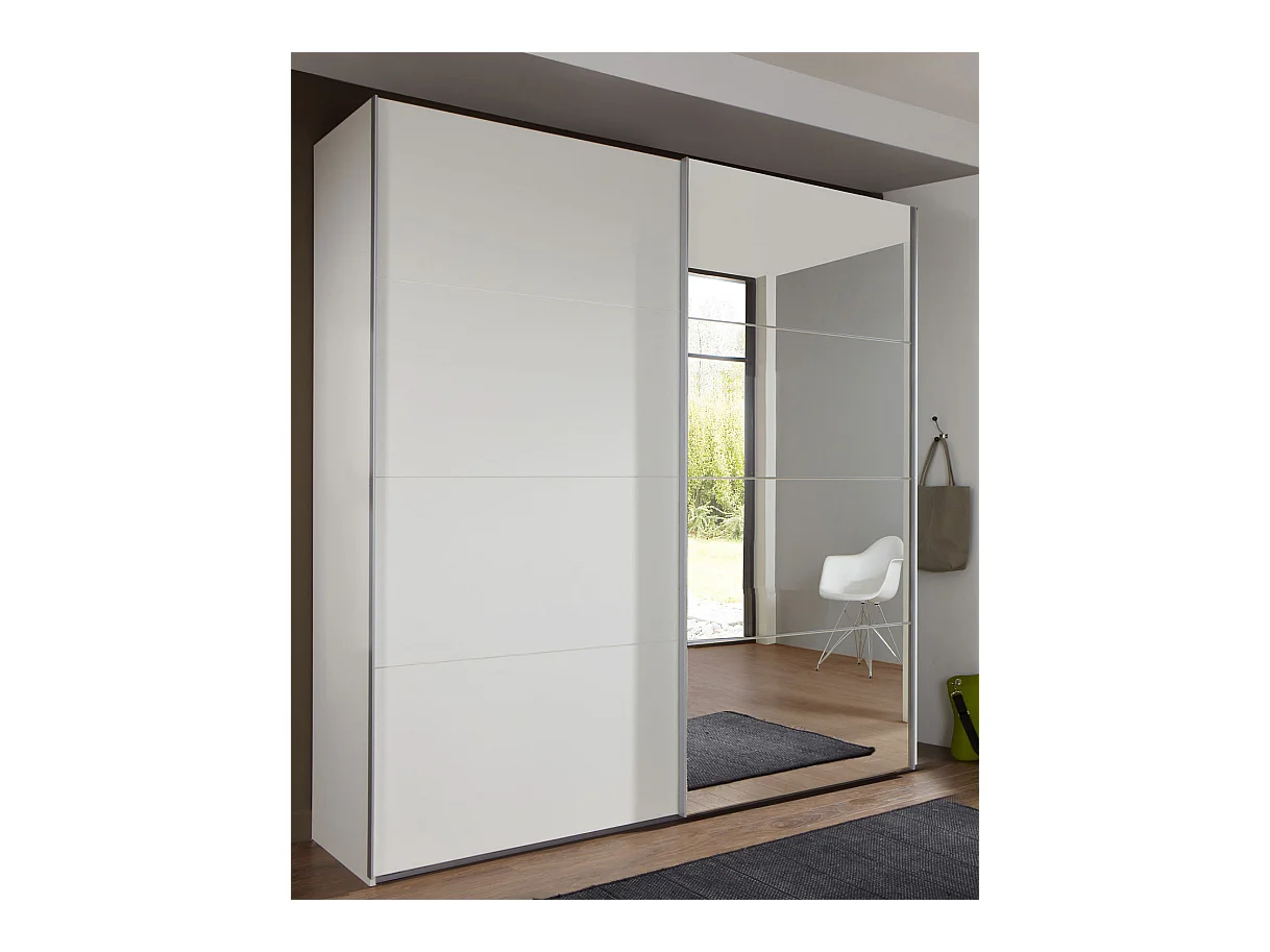 SCHWEBETÜRENSCHRANK Ernie Basic weiß 225 / 65 / 210cm
