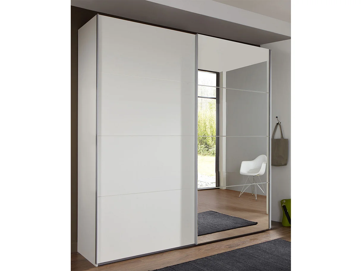 SCHWEBETÜRENSCHRANK Ernie Basic weiß 225 / 65 / 210cm