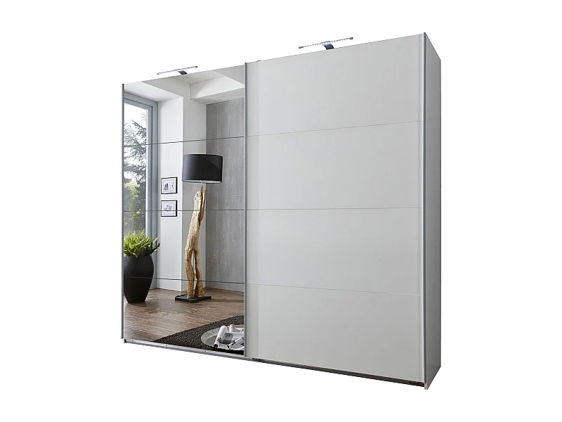 SCHWEBETÜRENSCHRANK Ernie Basic weiß 225 / 65 / 210cm