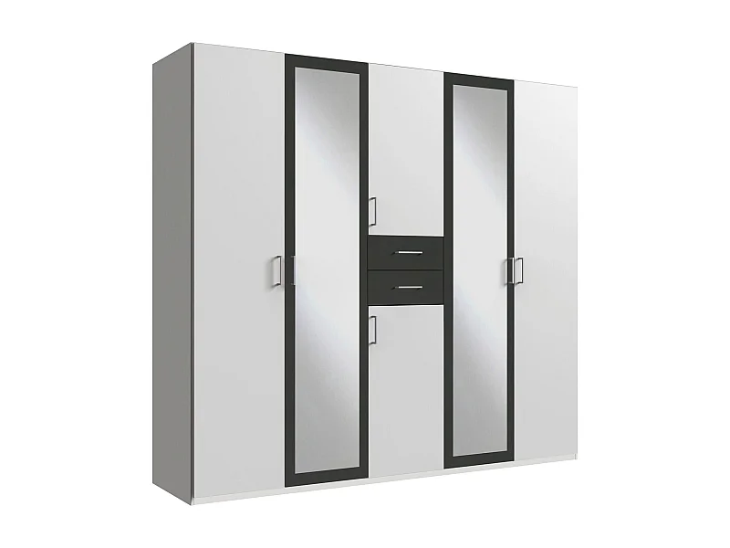 KLEIDERSCHRANK Diver weiß / graphit 225 / 58 / 207cm