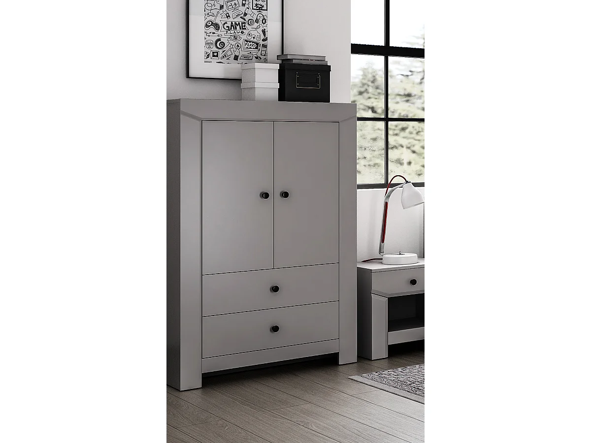 STAURAUMSCHRANK Terni silbergrau 91,5 / 42 / 139cm