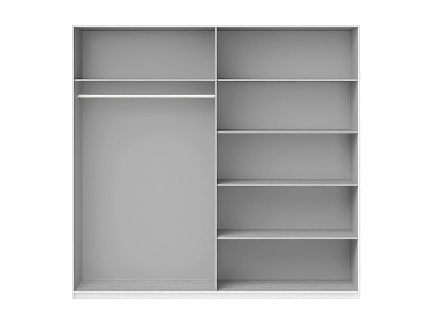 SCHWEBETÜRENSCHRANK Beta weiß / weiß Hochglanz 200 / 61 / 210cm