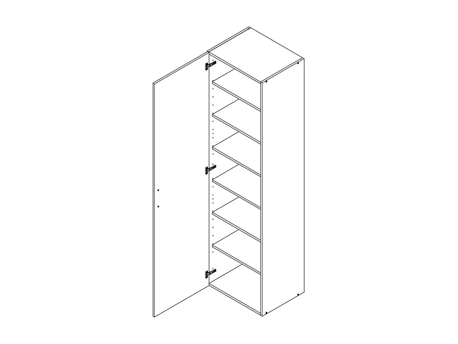 KLEIDERSCHRANK Multiraumkonzept weiß / Beton 30 / 40 / 185cm