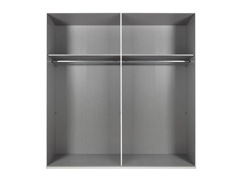 SCHWEBETÜRENSCHRANK Easy Plus A weiß / Rauchglas - graphit / 180 / 65 / 236cm