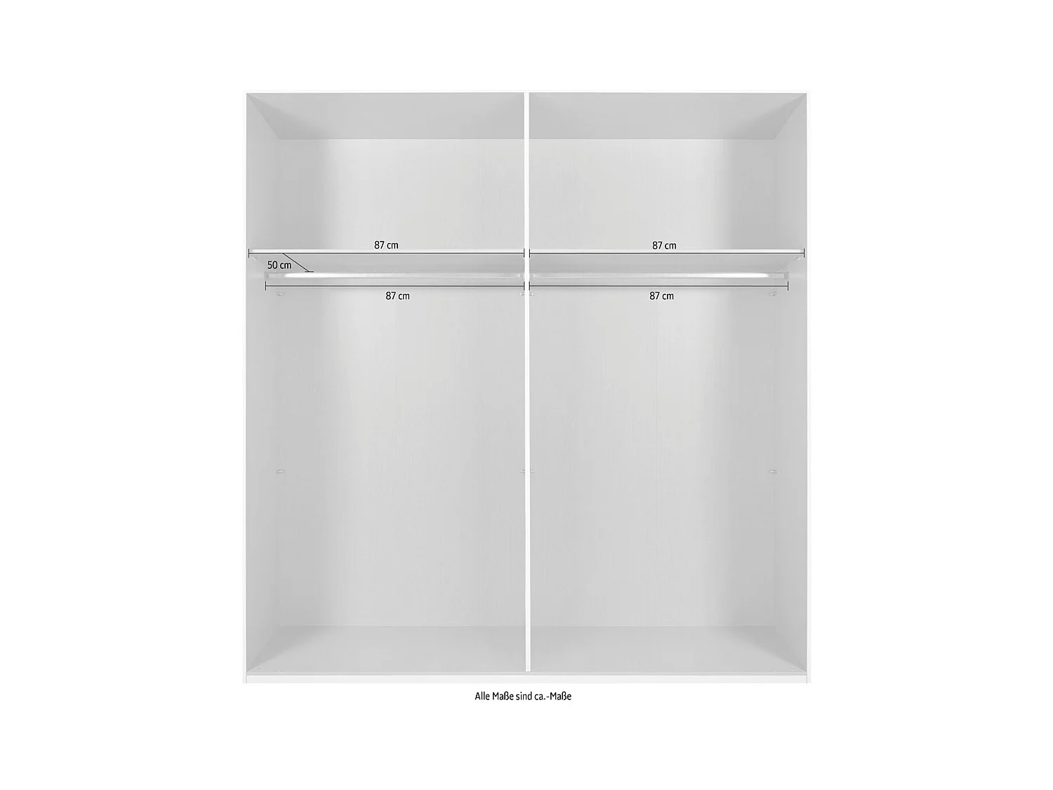 SCHWEBETÜRENSCHRANK Easy Plus A weiß / Rauchglas - graphit / 180 / 65 / 236cm