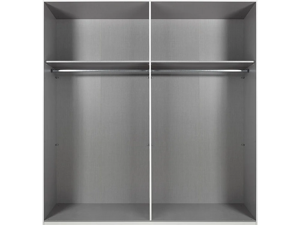 SCHWEBETÜRENSCHRANK Easy Plus A weiß / Rauchglas - graphit / 180 / 65 / 236cm