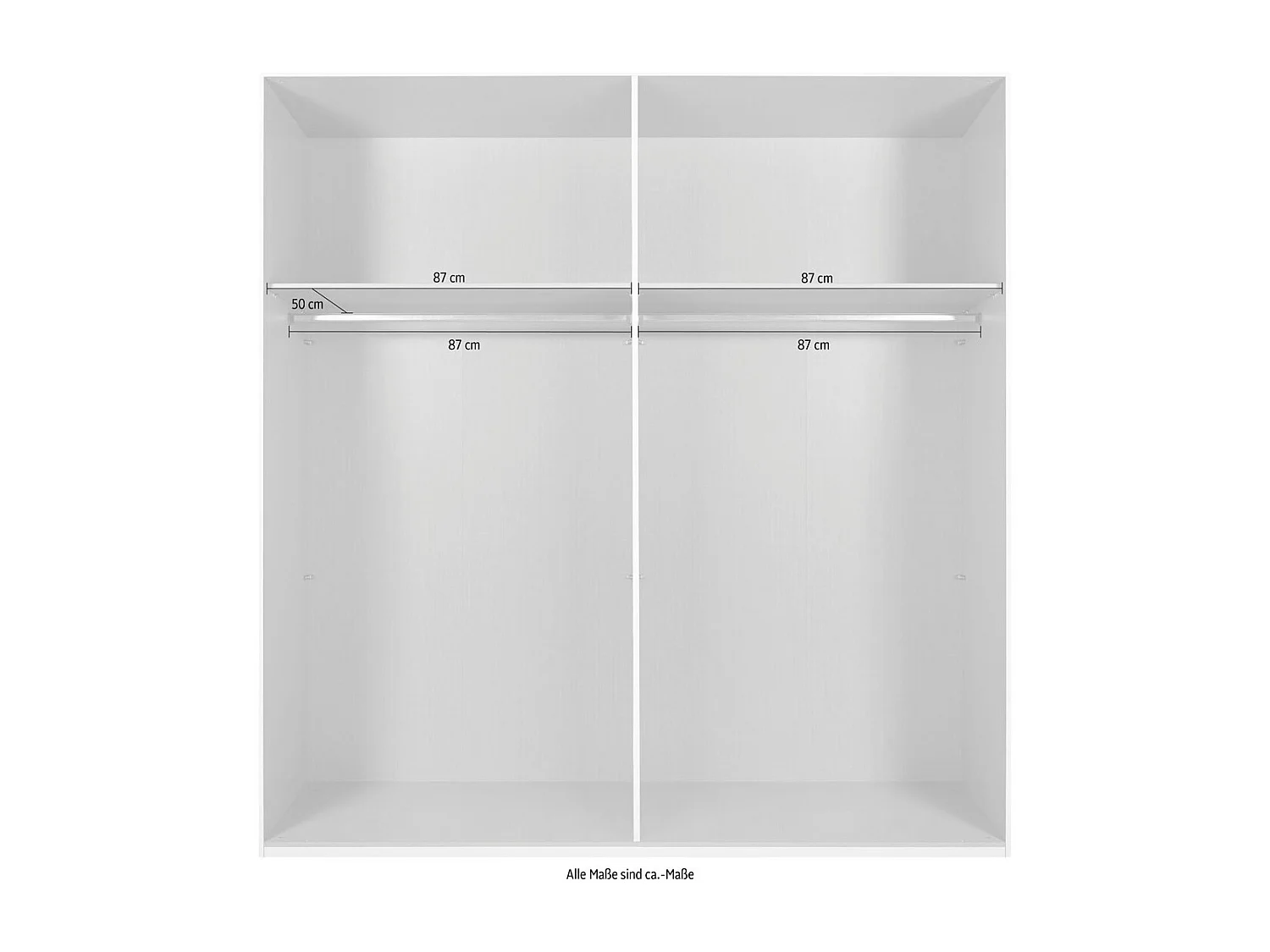 SCHWEBETÜRENSCHRANK Easy Plus A weiß / Rauchglas - graphit / 180 / 65 / 236cm