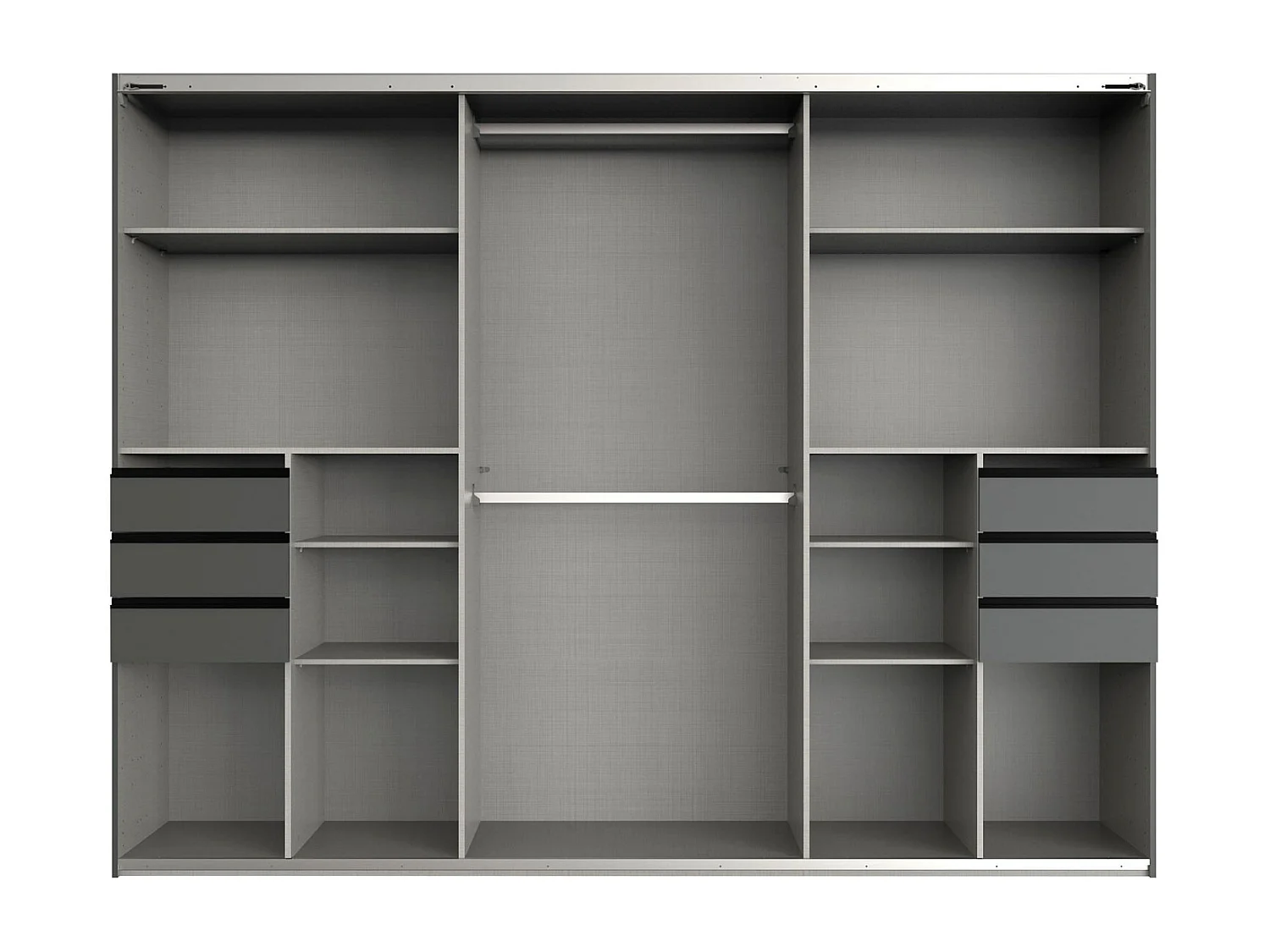 SCHWEBETÜRENSCHRANK Saigon weiß / 270 / 64 / 208cm