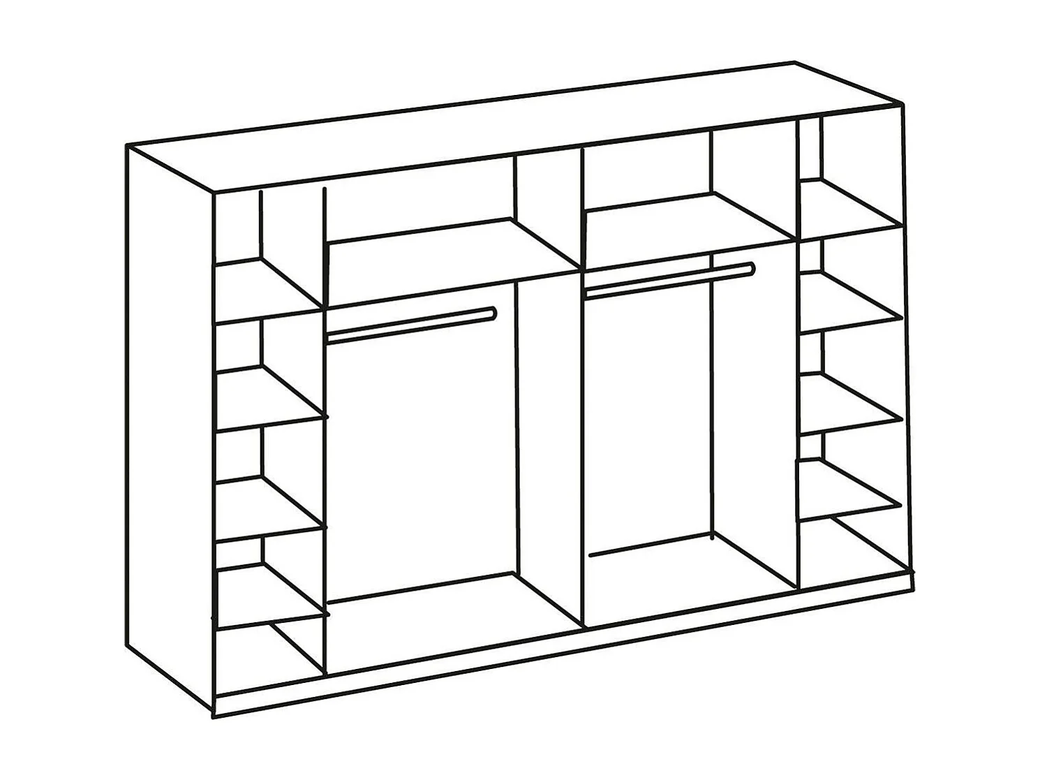 DREH- SCHWEBETÜRENSCHRANK Stockholm graphit / Silver Fir 270 / 65 / 210cm