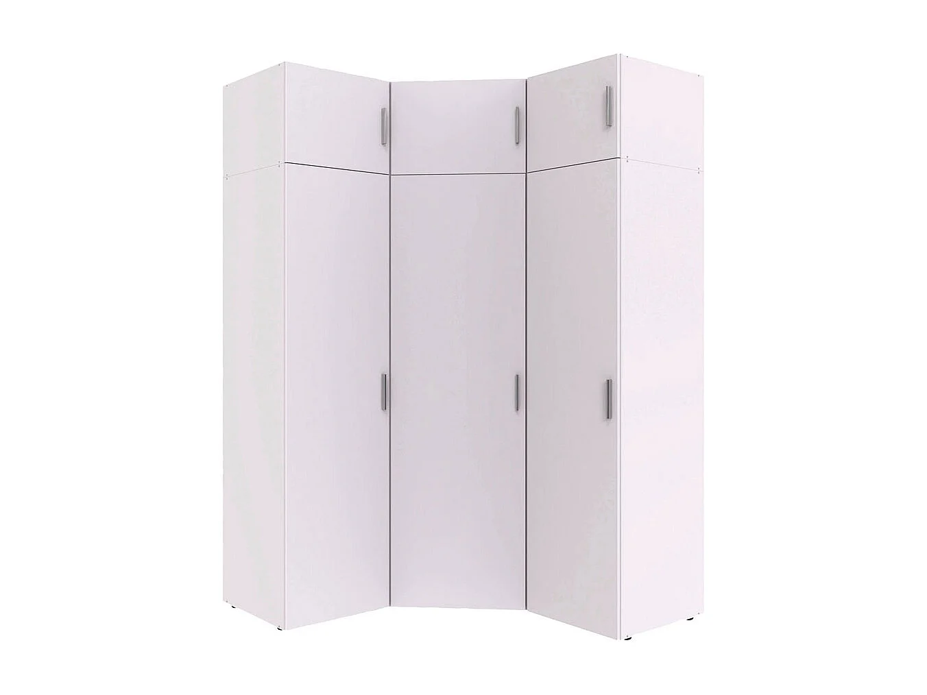 SCHRANKSYSTEM Münster weiß 145 / 54 / 225cm 6-teilig