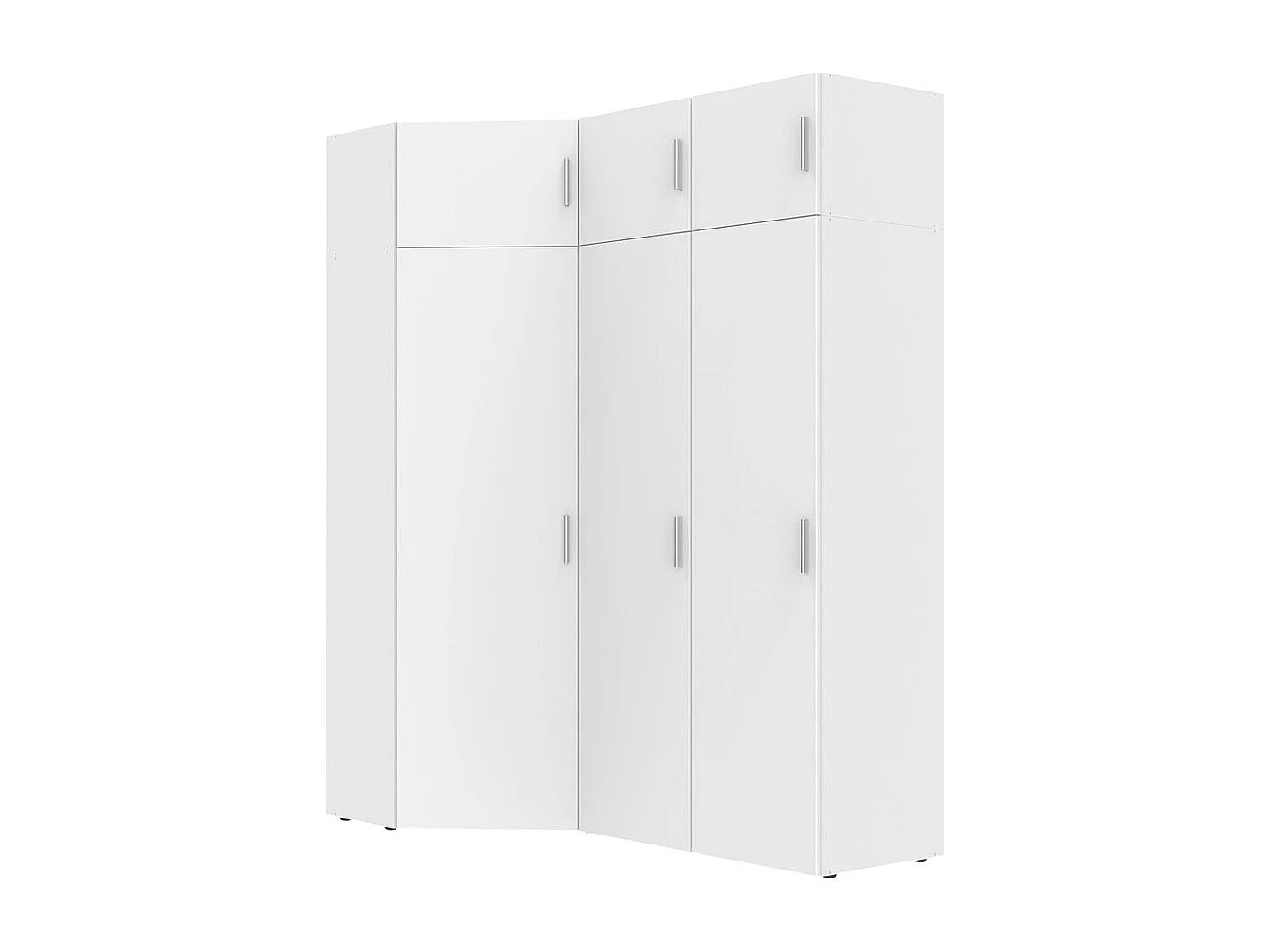 SCHRANKSYSTEM Münster weiß 145 / 54 / 225cm 6-teilig