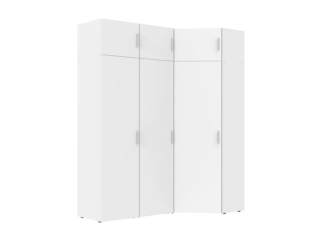 SCHRANKSYSTEM Münster weiß 145 / 54 / 225cm 6-teilig