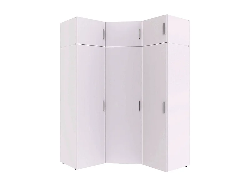 SCHRANKSYSTEM Münster weiß 145 / 54 / 225cm 6-teilig