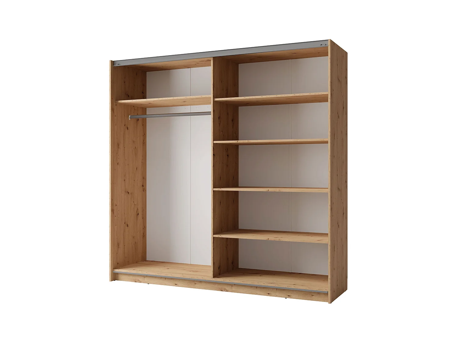 SCHWEBETÜRENSCHRANK Arsen Weiß 200,6 / 62 / 207 cm