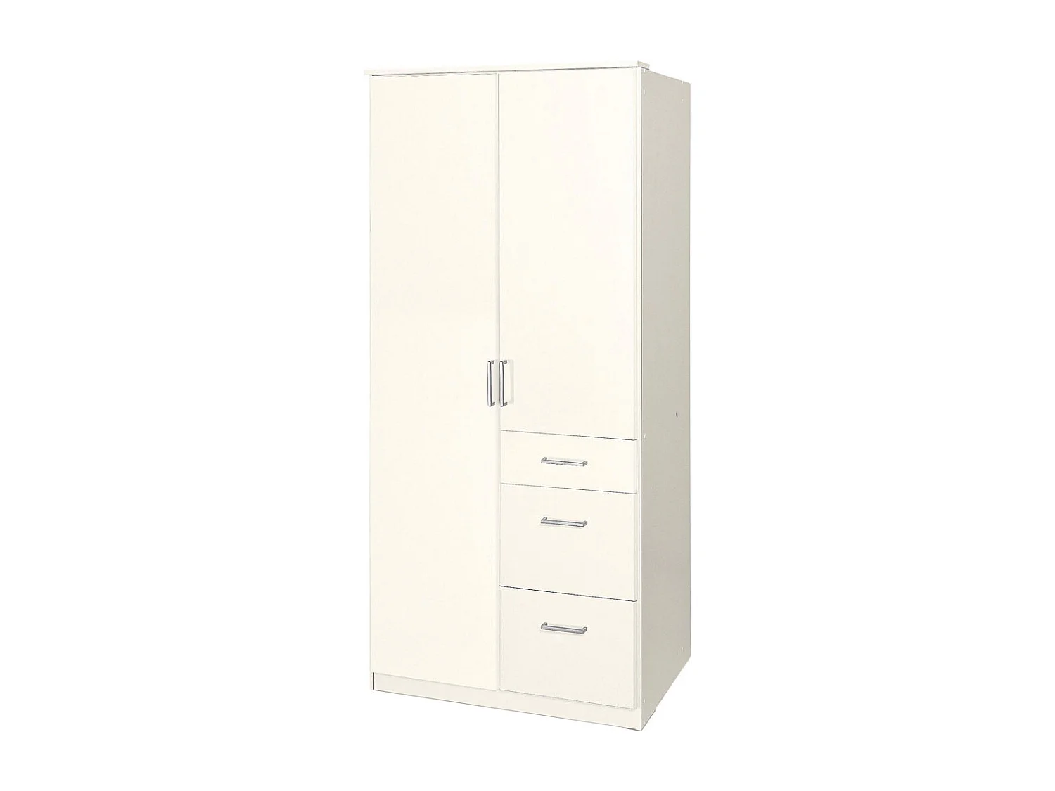 KLEIDERSCHRANK Click weiß 90 / 58 / 199cm