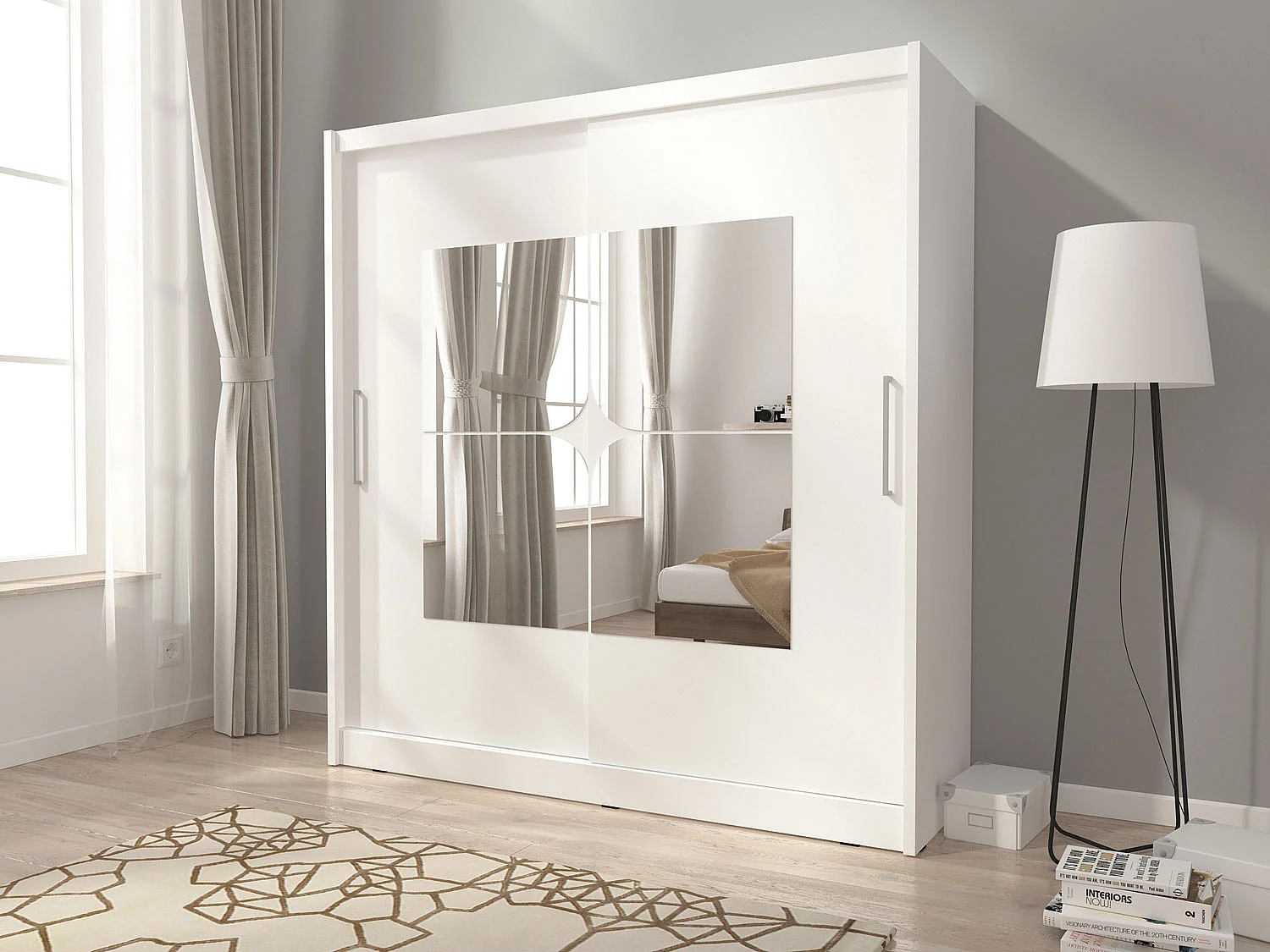 SCHIEBETÜRENSCHRANK Maja VII weiß 200  / 62 / 214cm