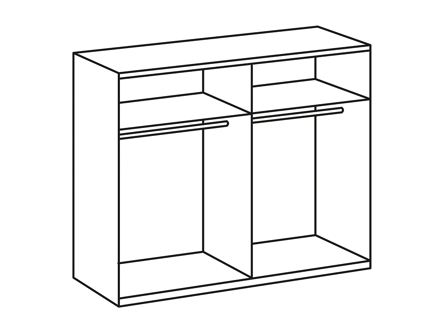 SCHWEBETÜRENSCHRANK Chess Eiche Sanremo / weiß 180 / 64 / 198cm