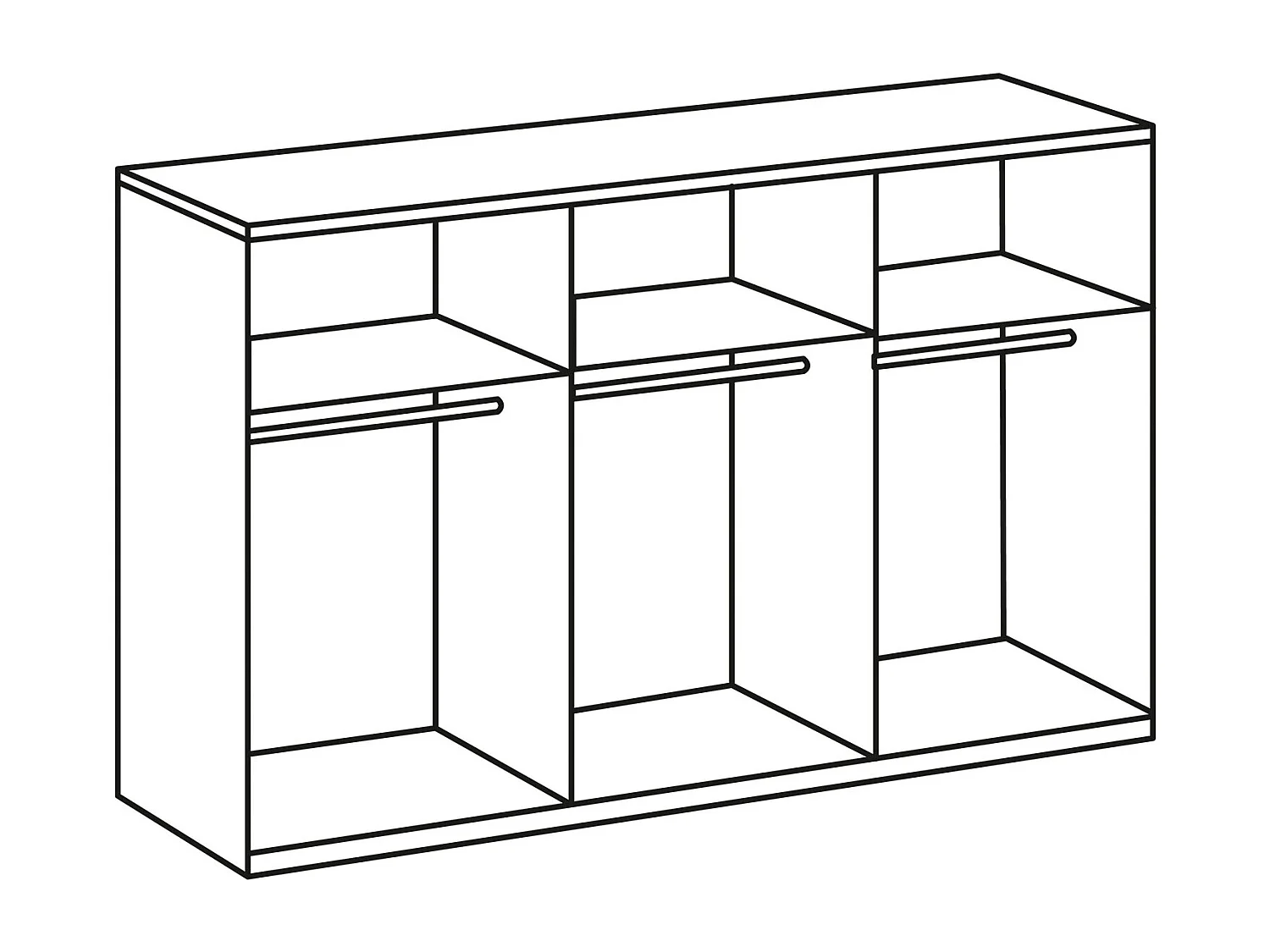 SCHWEBETÜRENSCHRANK Ernie Basic weiß 270 / 65 / 210cm