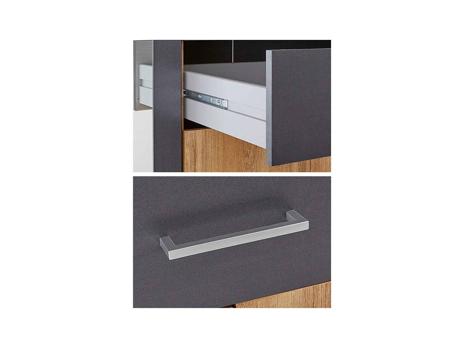 KLEIDERSCHRANK Diver Plankeneiche / graphit 270 / 58 / 207cm