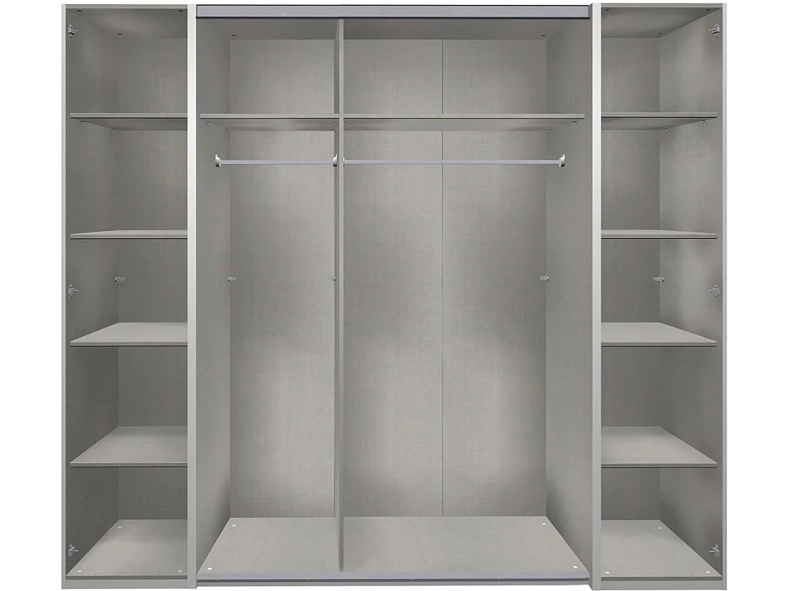 DREH- / SCHWEBETÜRENSCHRANK Stockholm Plankeneiche / graphit 225 / 65 / 210cm