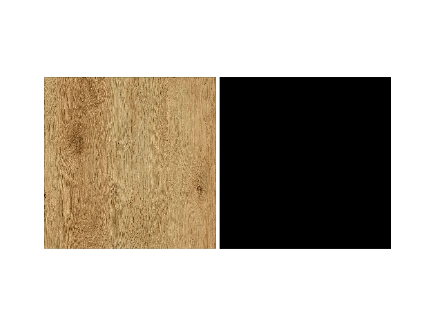 KLEIDERSCHRANK Modesto Eiche Style hell / Schwarz 92 / 55 / 196 cm