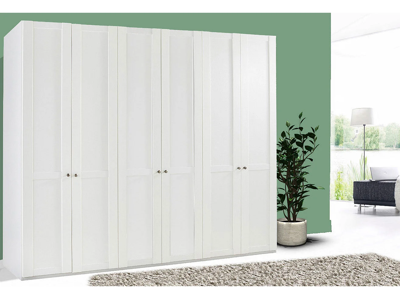 KLEIDERSCHRANK New York weiß 270 / 58 / 208cm