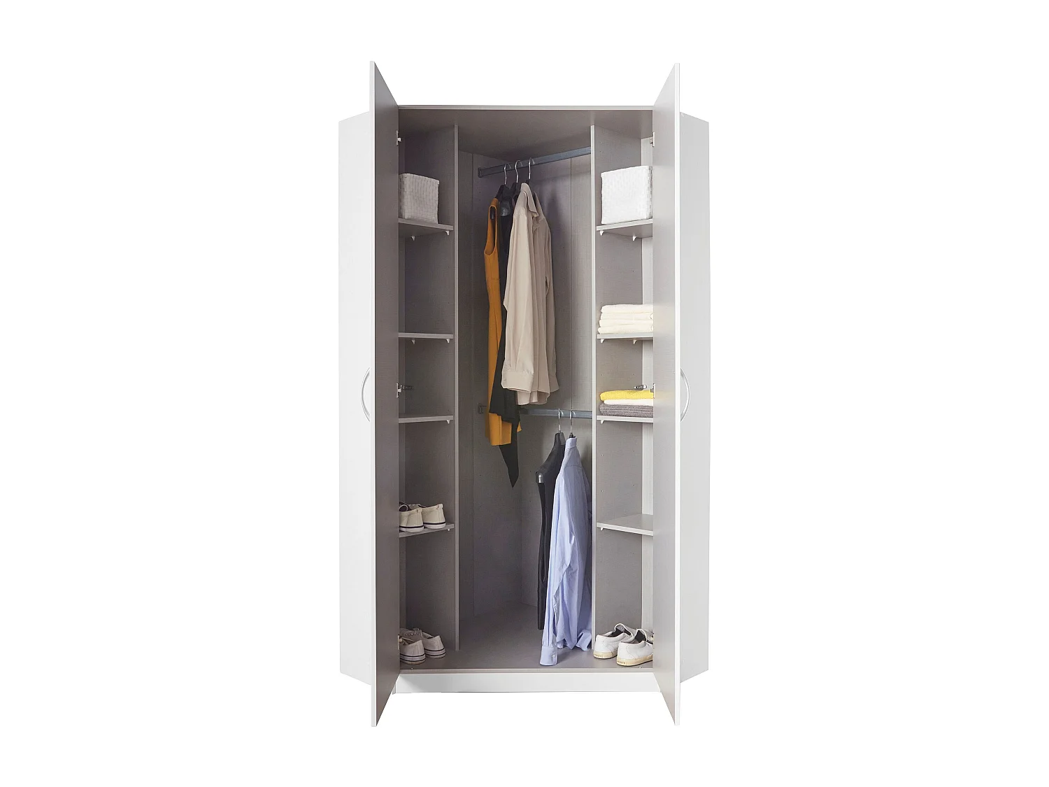 ECKSCHRANK Bitburg weiß 94 / 58 / 198cm