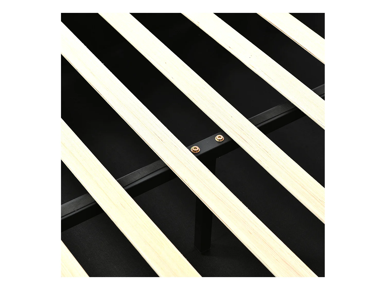 Cama con almacenaje 140x200 cm - Cama tapizada con cabecero regulable y somier de láminas - terciopelo gris claro - sin colchón