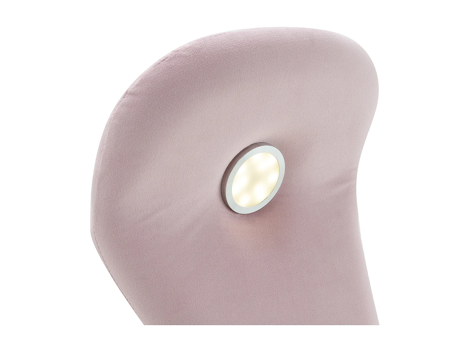 Lit simple 140x200 cm - Lit enfant avec deux banquettes de rangement et bandeau lumineux chaleureux - velours rose - sans matelas