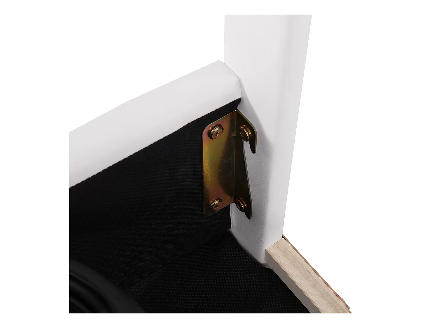 Cama com gavetas 180x200 cm - Cama de casal com cabeceira ajustável em altura - PU branco - sem colchão