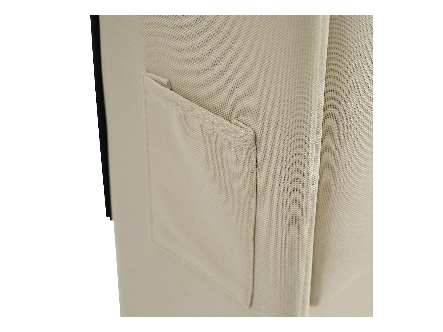 Lit coffre 140x200 cm - Lit adulte avec chargement USB et lumière LED - lin beige - sans matelas