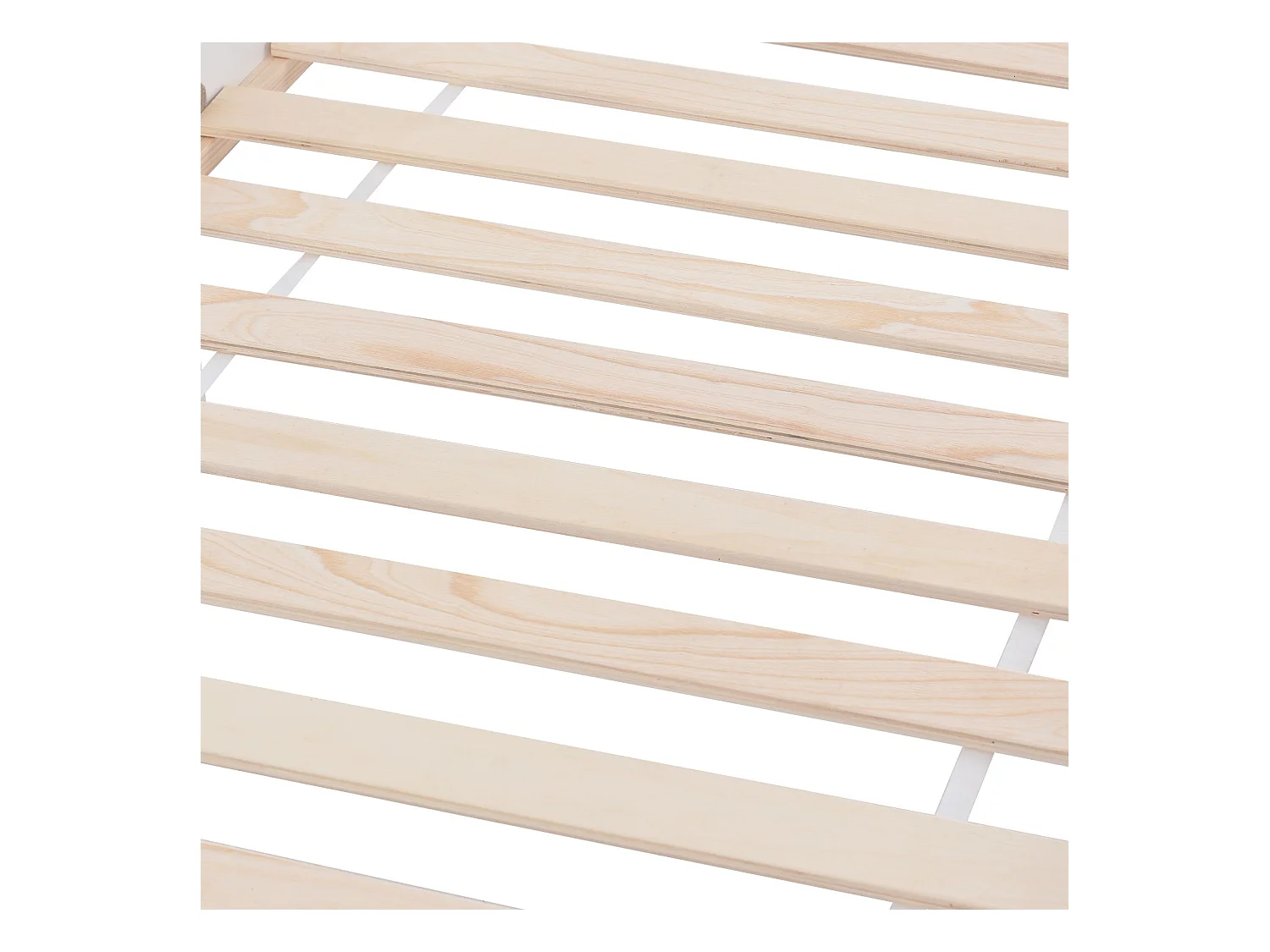 Letto per bambini 90x200 cm - Letto singolo con ripiano contenitore e rete a doghe in legno - bianco - senza materasso