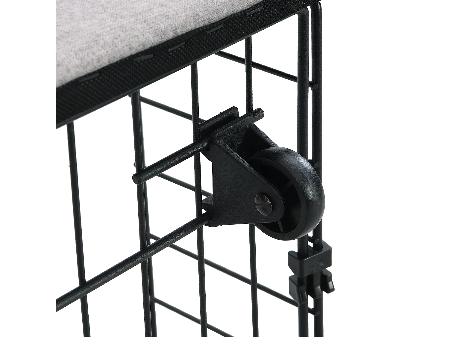 Lit adulte 180x200 cm - Lit double avec éclairage LED - 2 tiroirs de rangement - lin gris - sans matelas