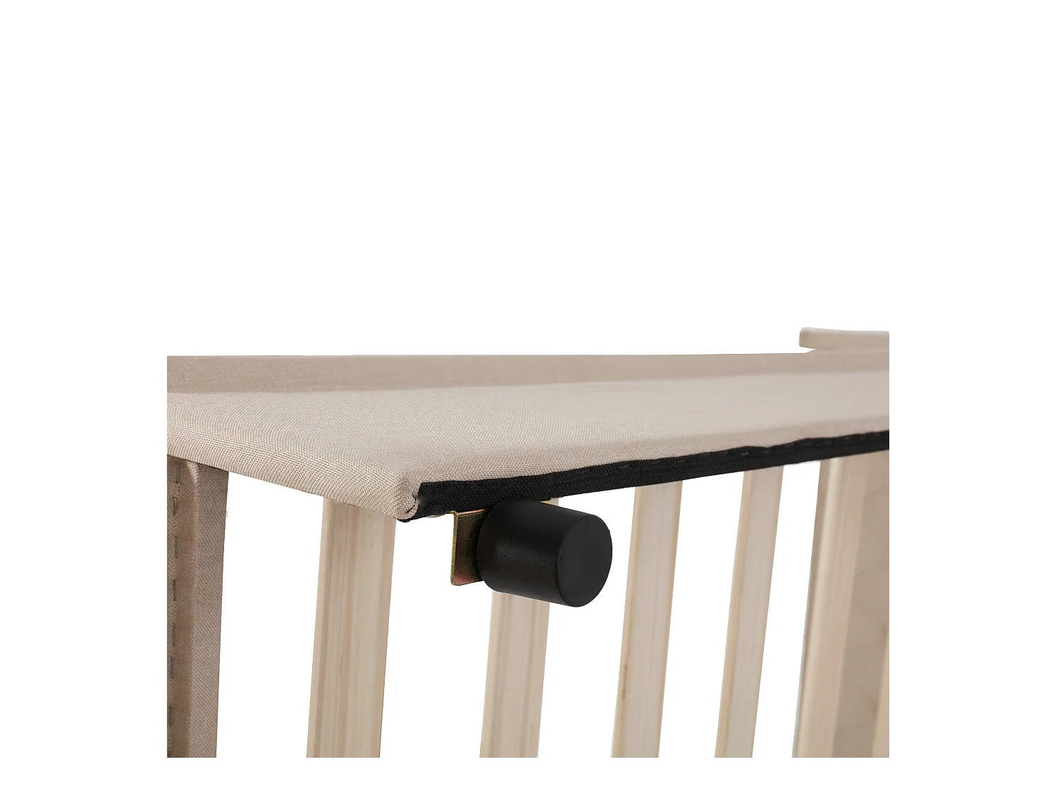 Lit adulte 140x200 cm - Lit double avec tiroirs et sommier à lattes - Lin beige - sans matelas