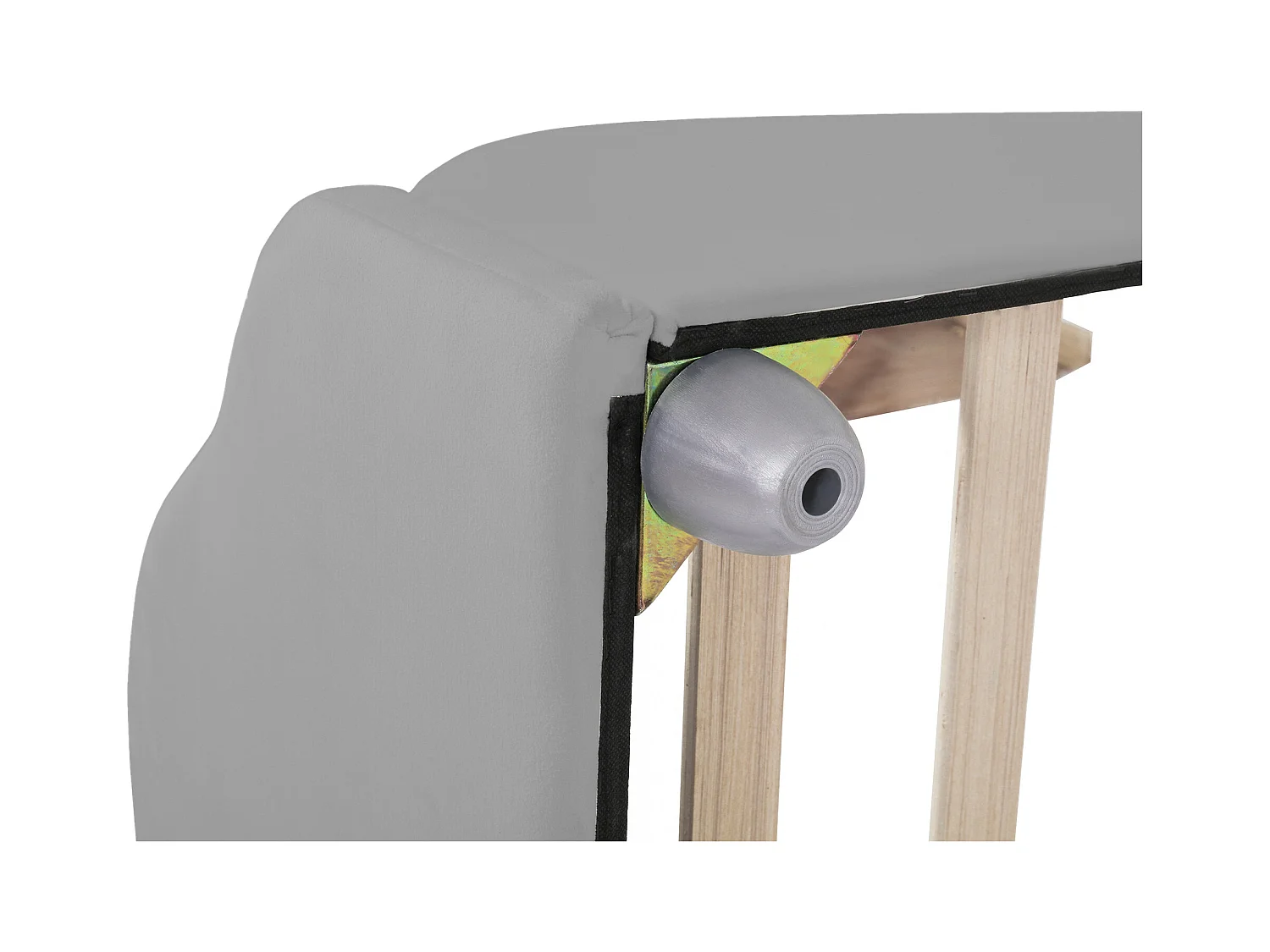 Łóżko dziecięce 90 x 200 cm – łóżko pojedyncze z zagłówkiem w kształcie chmurki i barierkami – szary aksamit